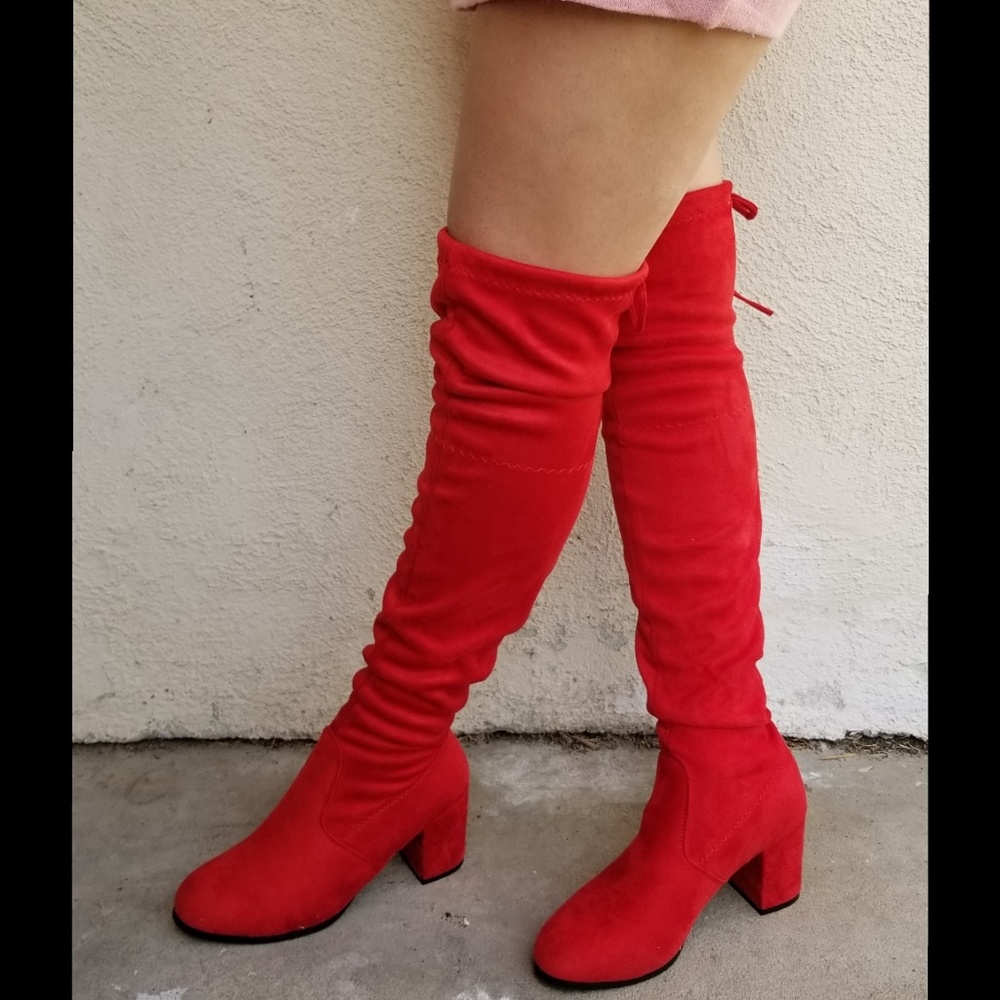 ! Very sexy boots over knee Red Color - Picture 4 of 7